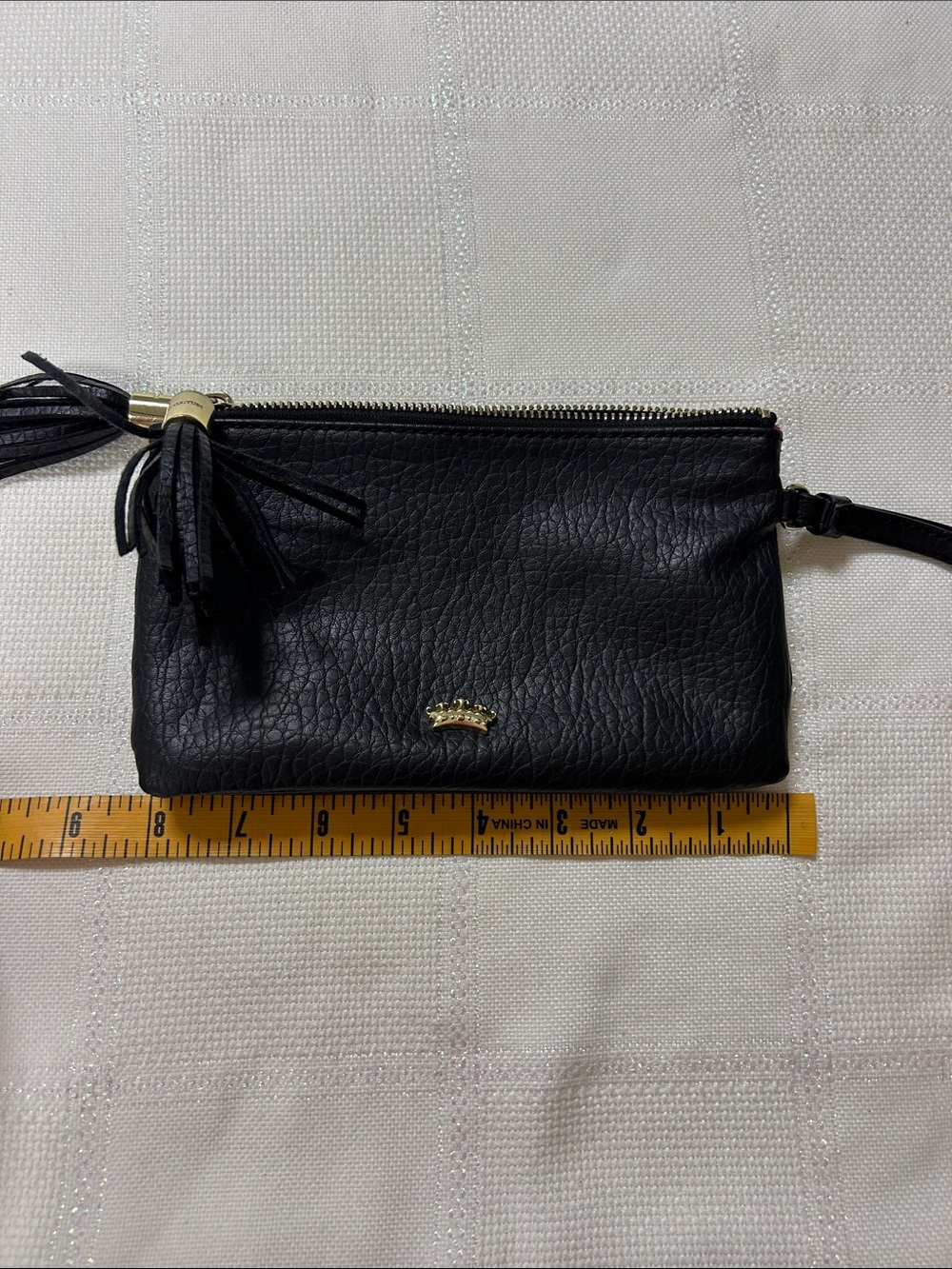 Juicy Couture Black Leather Tassel Wristlet image 4